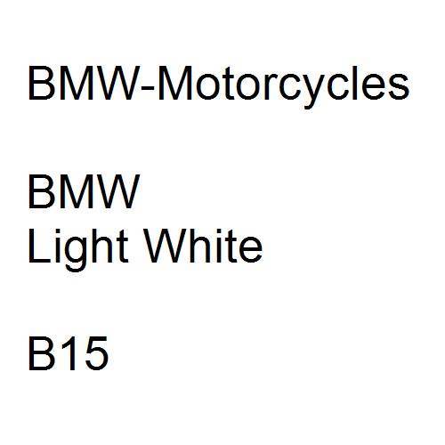 BMW-Motorcycles, BMW Light White, B15.